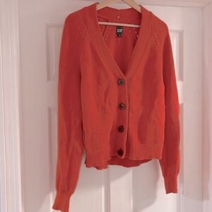 GAP Orange Women's Cardigan Sweater